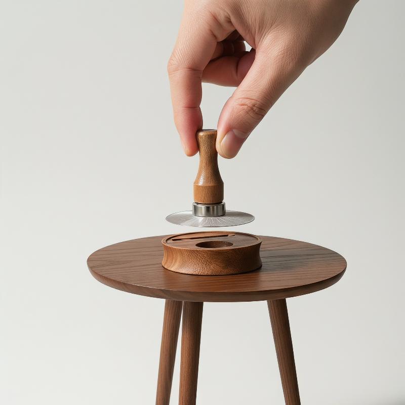 Puck Screen Mesh - Magnetyczna siatka do espresso z drewnianą